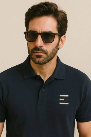 Navy Blue Polo Shirt for Men – Bold, Minimalist & Refined Comfort - Ecowears.pk