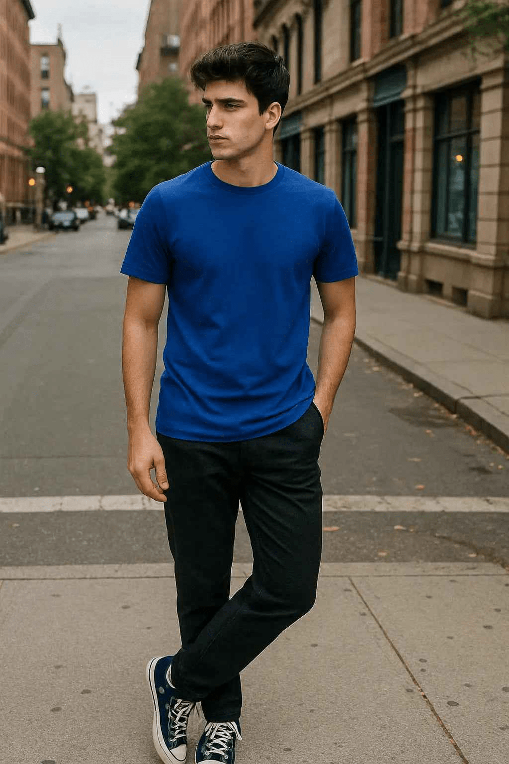 Navy Blue T-Shirt – Regular Fit