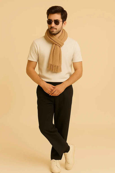 Noir Elegance Relaxed-Fit Trousers – Black