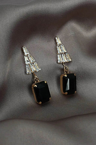 Pearl Cross Stud Earrings & Gold Cuff Bracelet Set-Elegant & Chic - Ecowears.pk