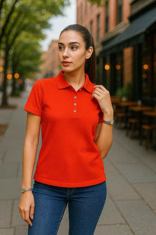 Polo with Slim Red Polo Shirt - Stylish and Comfortable Attire - Ecowears.pk
