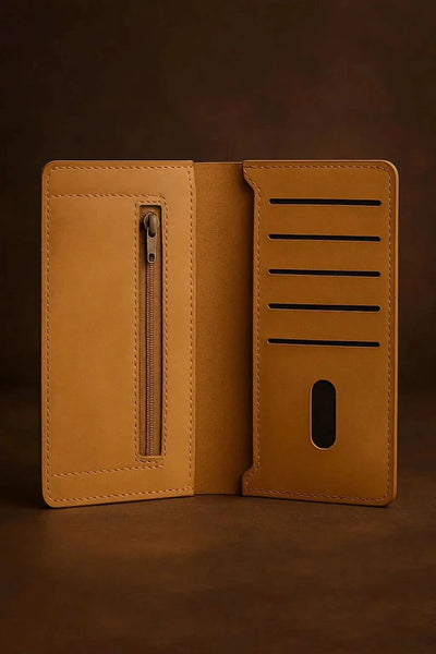 Premium Tan Leather Wallet – Slim, Stylish & Functional