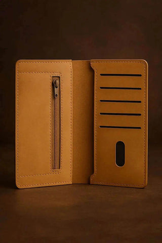 Premium Tan Leather Wallet – Slim, Stylish & Functional - Ecowears.pk