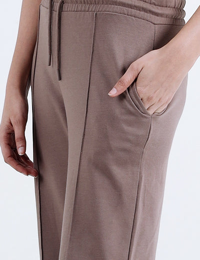 Relaxed Fit Jogger Trousers – Mocha Brown