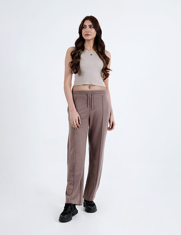 Relaxed Fit Jogger Trousers – Mocha Brown