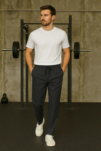 Rust Shirt & Relaxed Black Trousers Style Set