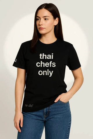Thai Chefs Only Graphic Tee – Unisex Black T-Shirt - Ecowears.pk