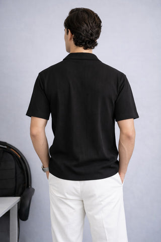 Black Textured Shirt