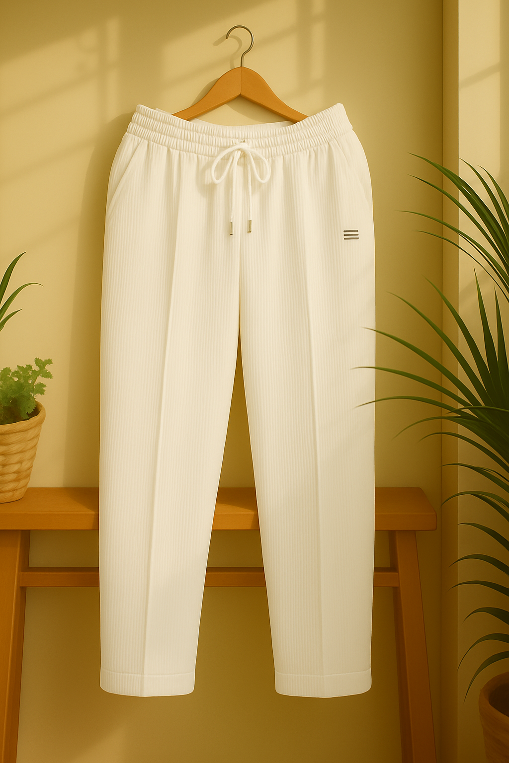 White Premium Trouser – Modern Fit with Effortless Style