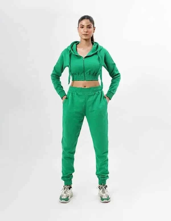 Women's Suit Zipper Casual Hoodie Waist Stretch Pants