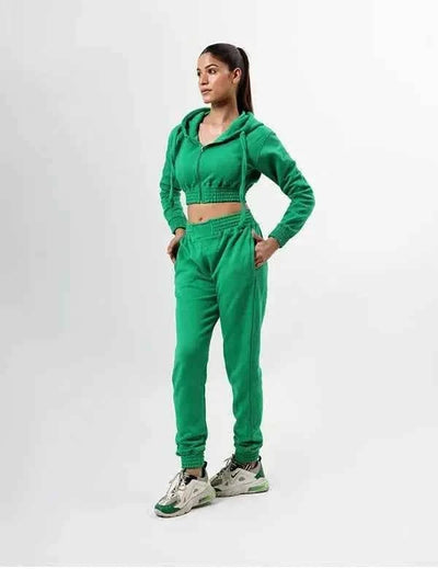 Women's Suit Zipper Casual Hoodie Waist Stretch Pants