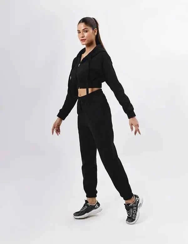 Women's Suit Zipper Casual Hoodie Waist Stretch Pants