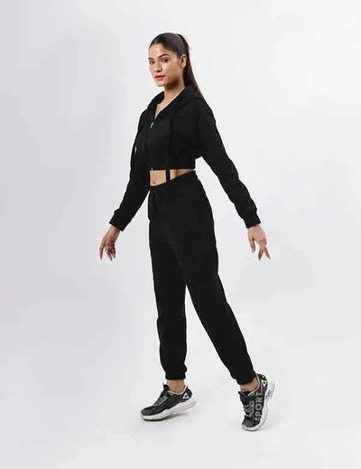 Women's Suit Zipper Casual Hoodie Waist Stretch Pants
