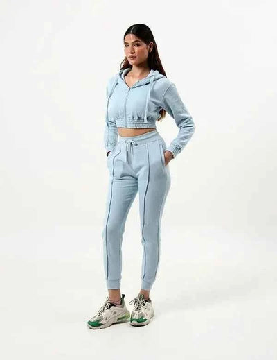 Women's Suit Zipper Casual Hoodie Waist Stretch Pants