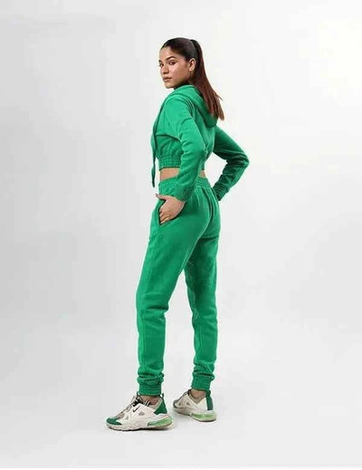 Women's Suit Zipper Casual Hoodie Waist Stretch Pants