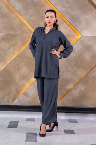 Charcoal Grey Two-Piece Co-Ord Set