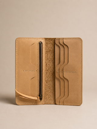 Artisan Natural Long Leather Wallet Ecowears.pk Men's Wallets