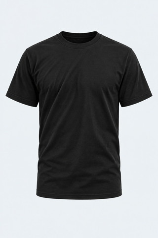Basic Black T-Shirt – Regular Fit — front studio view