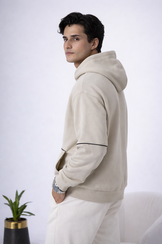 Beige Minimalist Hoodie Ecowears Store