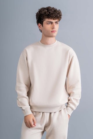 Beige Relaxed Sweatshirt Ecowears Store