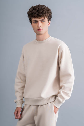 Beige Relaxed Sweatshirt Ecowears Store