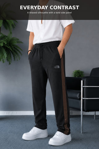 Black Trousers with Brown Stripe Ecowears.pk