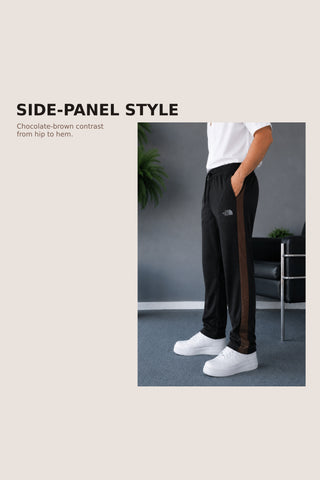 Black Trousers with Brown Stripe Ecowears.pk