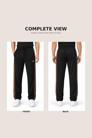 Black Trousers with Brown Stripe Ecowears.pk