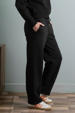 Black Essential Fleece Sweatpants Ecowears Store