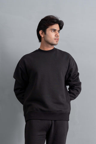 Black Essential Sweatshirt Ecowears Store