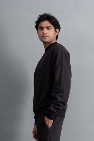 Black Essential Sweatshirt Ecowears Store