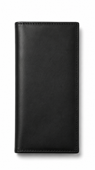 Black Leather Long Wallet Ecowear Store