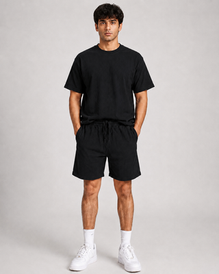 Black Relaxed Shorts Set Ecowears Store