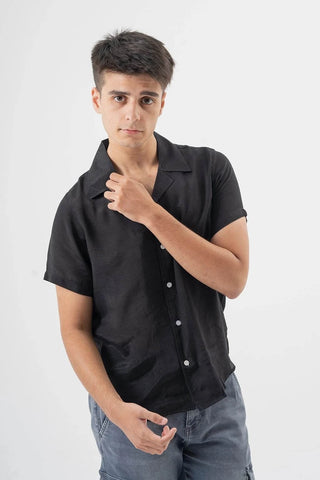 Black Short Sleeve Shirt for Urban Street Style Vibes Ecowears.pk