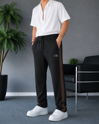 Black Trousers with Brown Stripe Ecowears.pk Men's Trousers