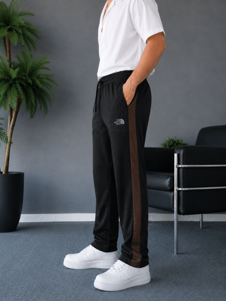 Black Trousers with Brown Stripe Ecowears.pk Men's Trousers