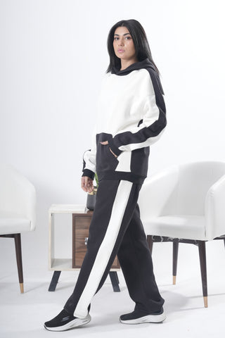 Black & White Contrast Tracksuit Ecowears Store