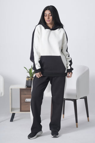 Black & White Contrast Tracksuit Ecowears Store