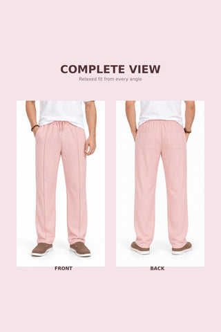 Men's Blush Pink Relaxed-Fit Trouser Ecowears.pk
