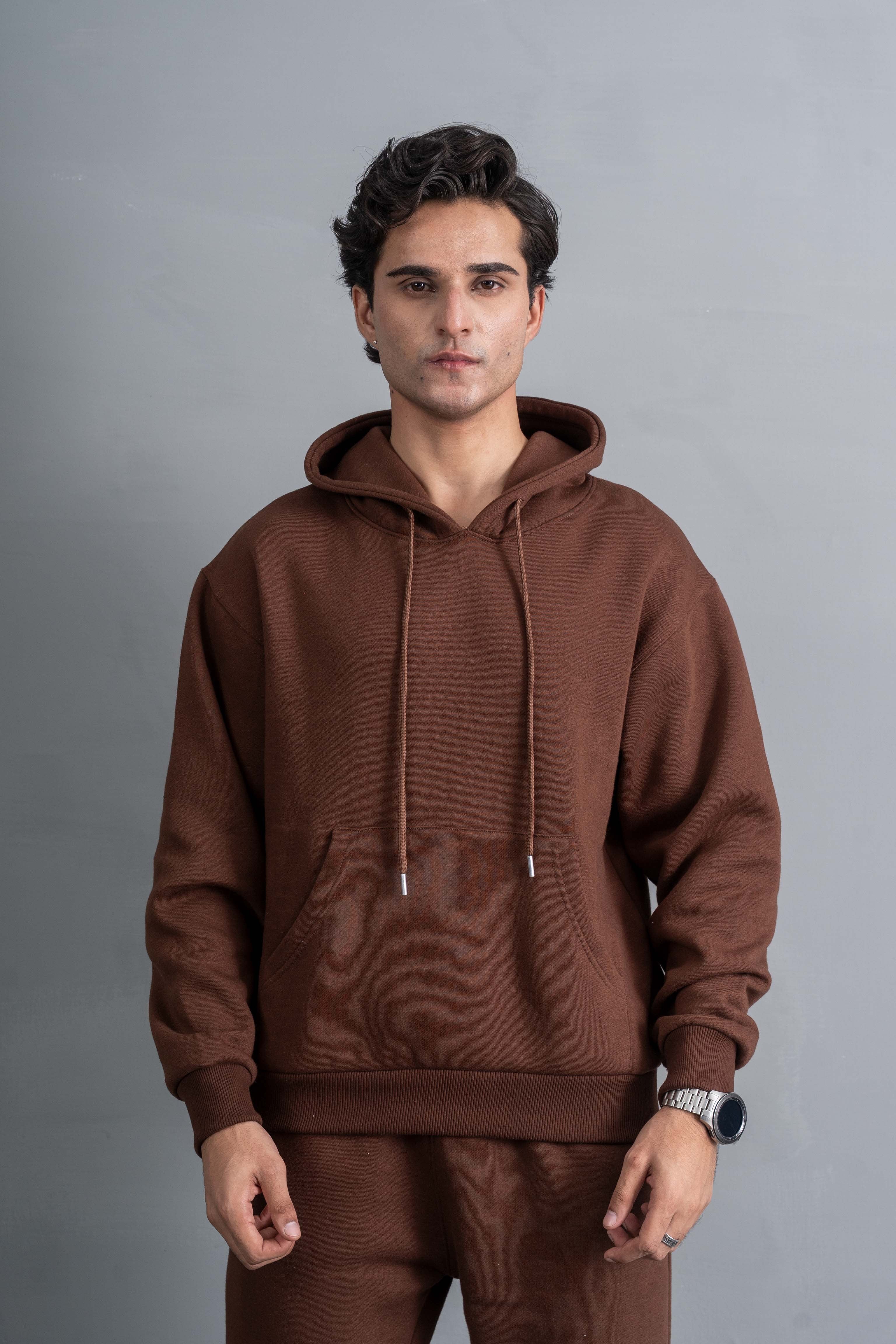 
                          Brown Essential Hoodie Ecowears Store
                        
