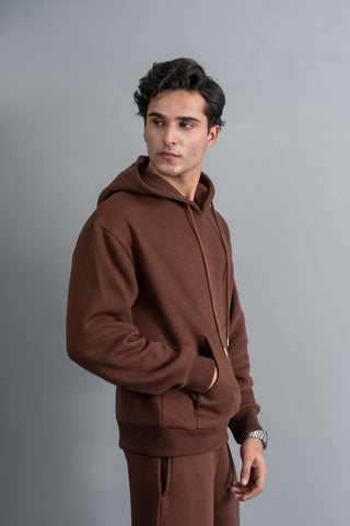 Brown Essential Hoodie Set Ecowears Store
