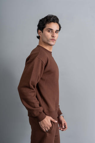 Brown Essential Sweatshirt Ecowears Store