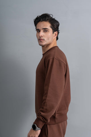 Brown Essential Sweatshirt Ecowears Store