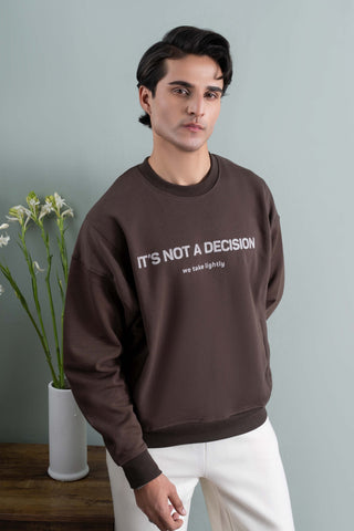 Brown Graphic Sweatshirt Ecowears Store