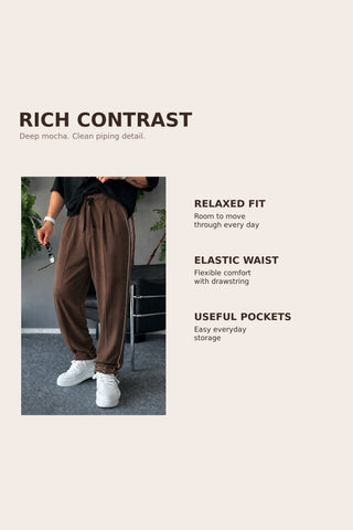 Men's Brown Lined Relaxed-Fit Trouser Ecowears.pk