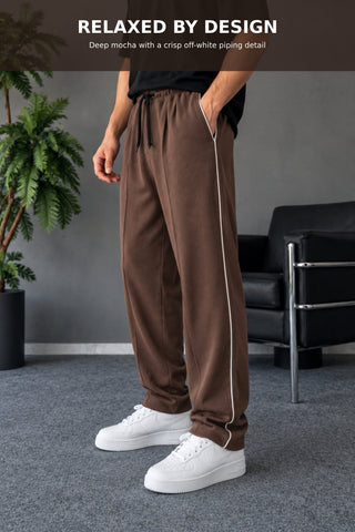 Men's Brown Lined Relaxed-Fit Trouser Ecowears.pk