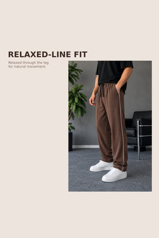 Men's Brown Lined Relaxed-Fit Trouser Ecowears.pk