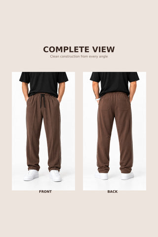 Men's Brown Lined Relaxed-Fit Trouser Ecowears.pk