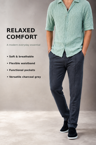 Relaxed Fit Trouser - Charcoal Grey Ecowears.pk