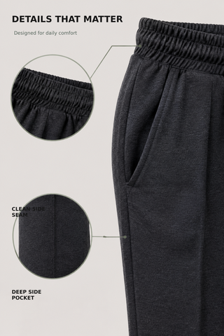 Relaxed Fit Trouser - Charcoal Grey Ecowears.pk